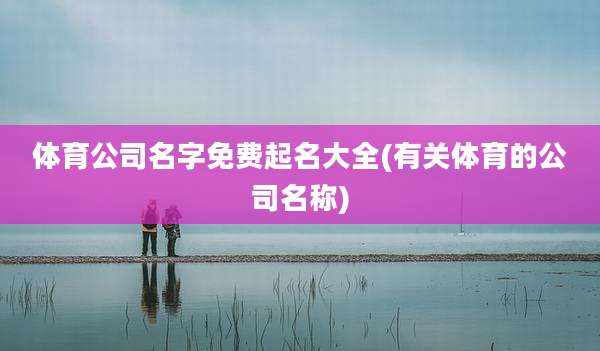 体育公司名字免费起名大全(有关体育的公司名称)