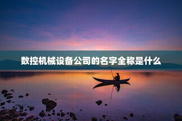 数控机械设备公司的名字全称是什么