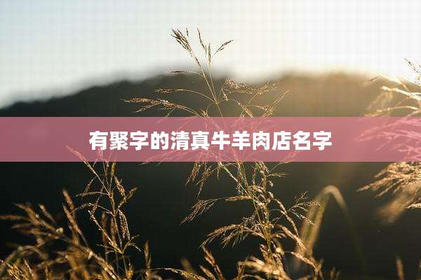有聚字的清真牛羊肉店名字