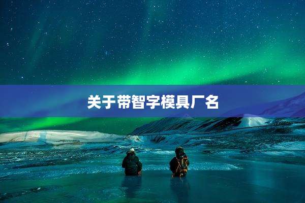 关于带智字模具厂名