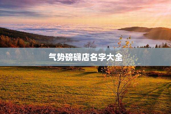 气势磅礴店名字大全