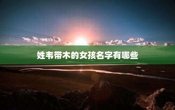 姓韦带木的女孩名字有哪些