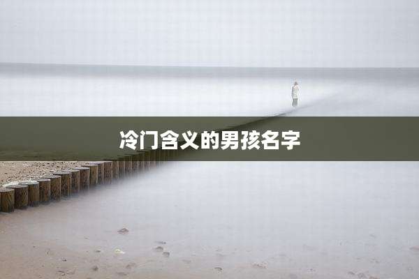 冷门含义的男孩名字