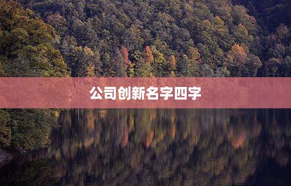 公司创新名字四字