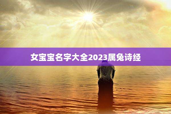 女宝宝名字大全2023属兔诗经