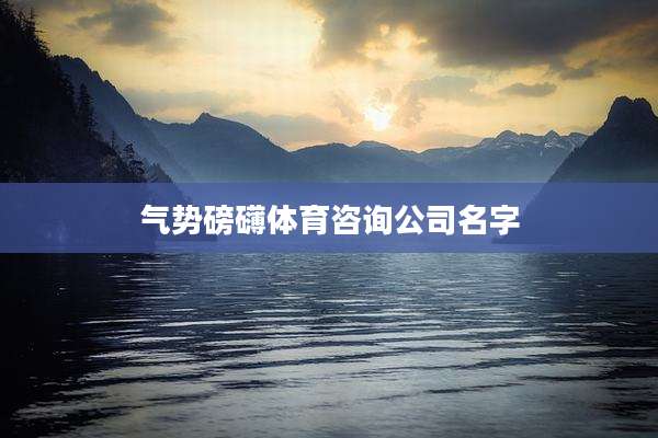 气势磅礴体育咨询公司名字