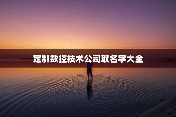 定制数控技术公司取名字大全
