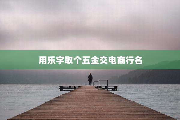 用乐字取个五金交电商行名