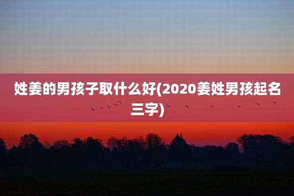 姓姜的男孩子取什么好(2020姜姓男孩起名三字)