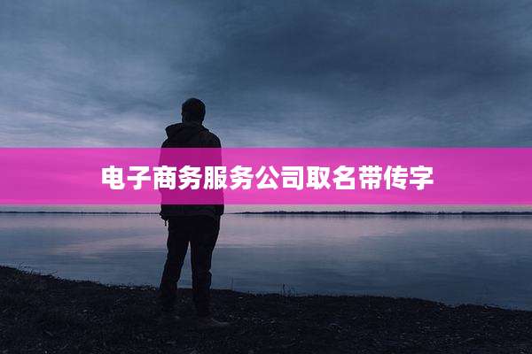 电子商务服务公司取名带传字