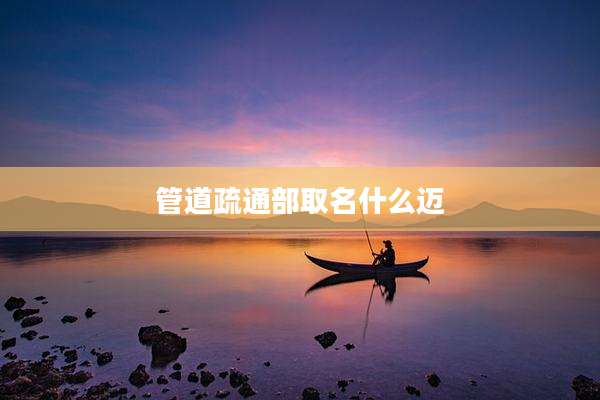 管道疏通部取名什么迈