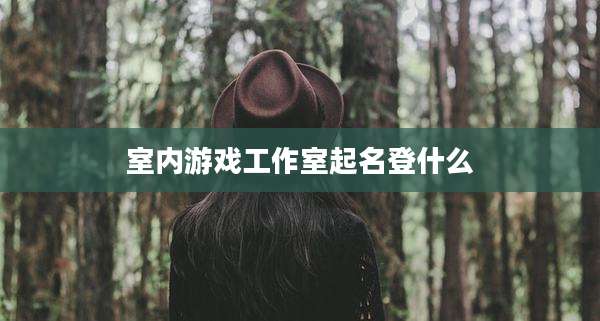 室内游戏工作室起名登什么