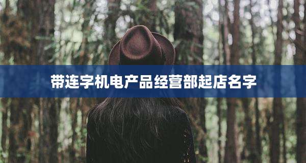 带连字机电产品经营部起店名字