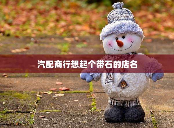 汽配商行想起个带石的店名