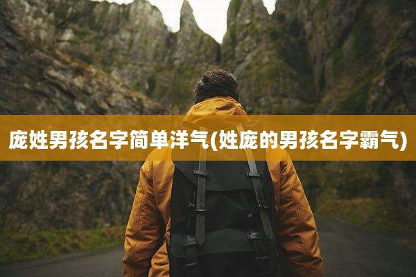庞姓男孩名字简单洋气(姓庞的男孩名字霸气)