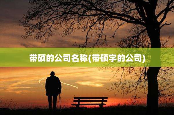 带硕的公司名称(带硕字的公司)