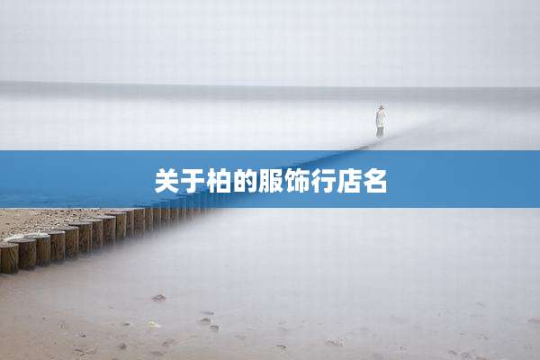 关于柏的服饰行店名