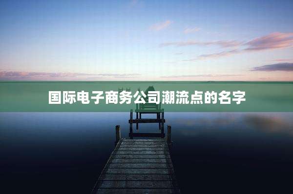 国际电子商务公司潮流点的名字