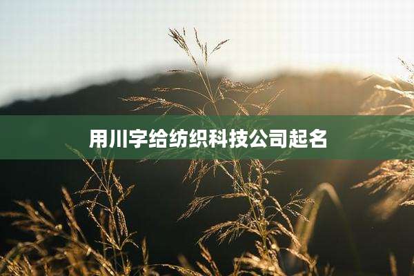 用川字给纺织科技公司起名