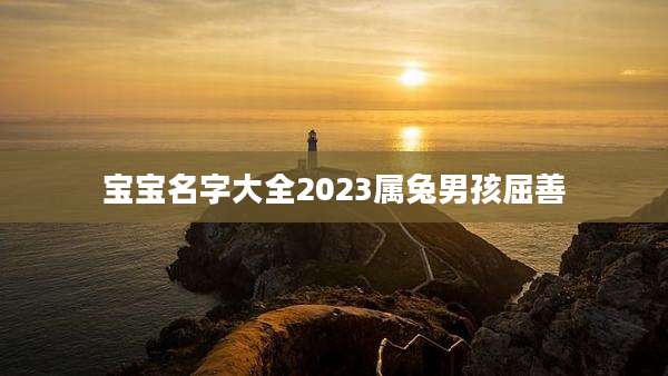宝宝名字大全2023属兔男孩屈善