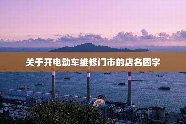 关于开电动车维修门市的店名固字