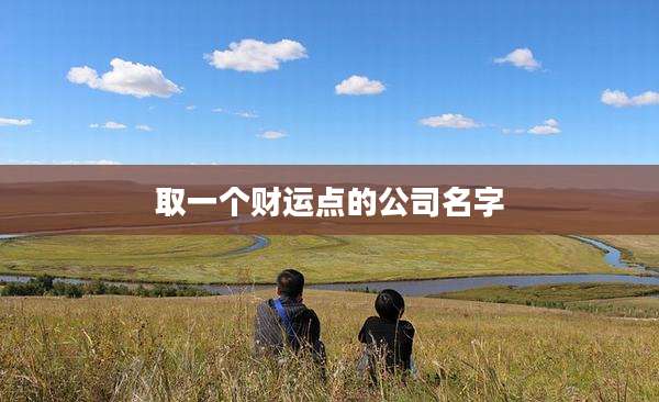 取一个财运点的公司名字
