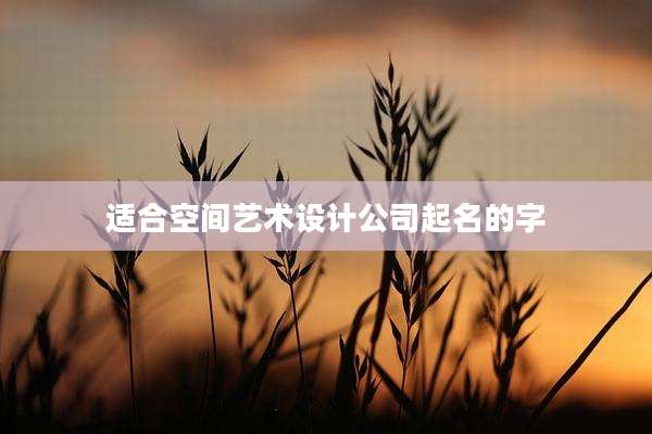适合空间艺术设计公司起名的字