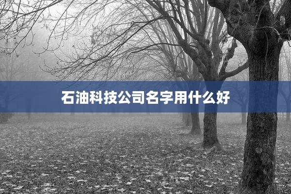 石油科技公司名字用什么好