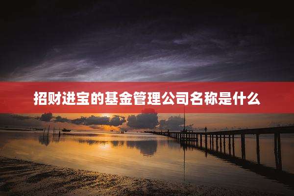 招财进宝的基金管理公司名称是什么