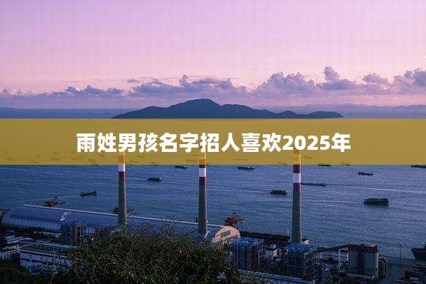 雨姓男孩名字招人喜欢2025年