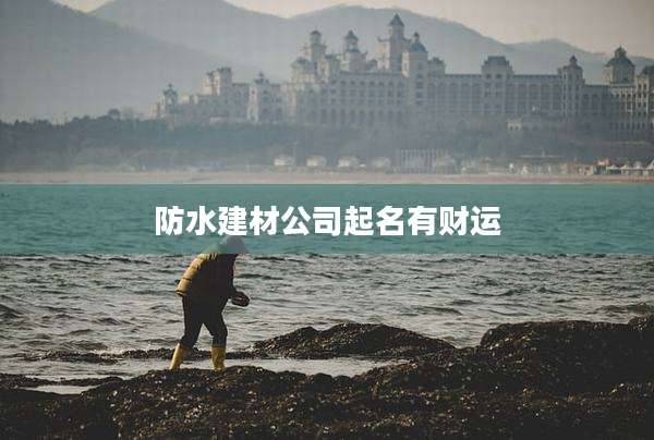 防水建材公司起名有财运