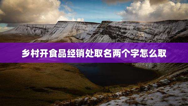 乡村开食品经销处取名两个字怎么取