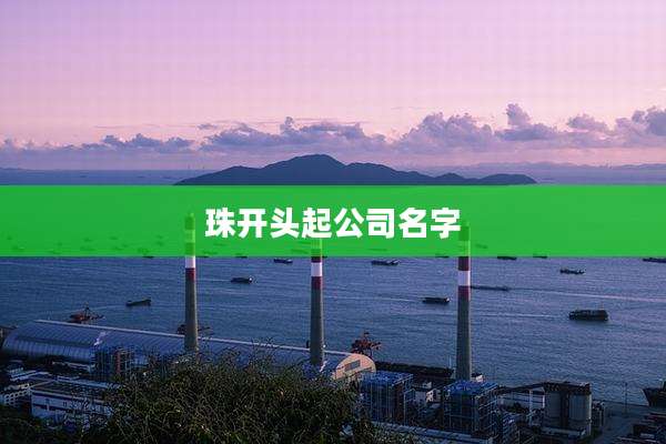 珠开头起公司名字