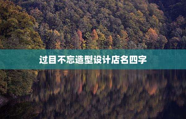 过目不忘造型设计店名四字