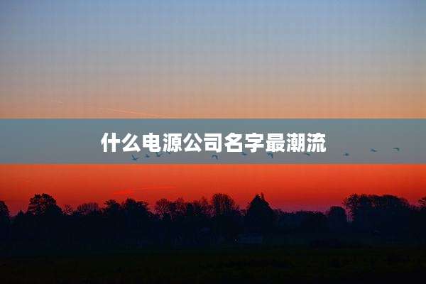 什么电源公司名字最潮流