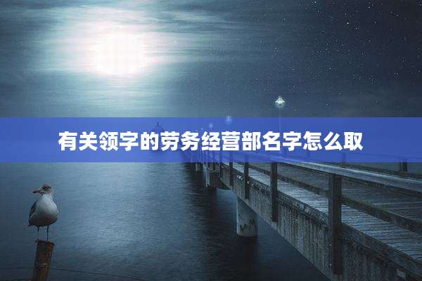 有关领字的劳务经营部名字怎么取