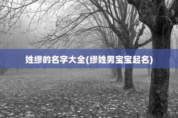 姓缪的名字大全(缪姓男宝宝起名)