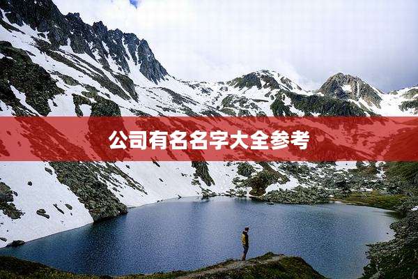 公司有名名字大全参考