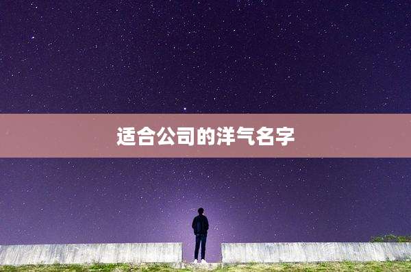 适合公司的洋气名字