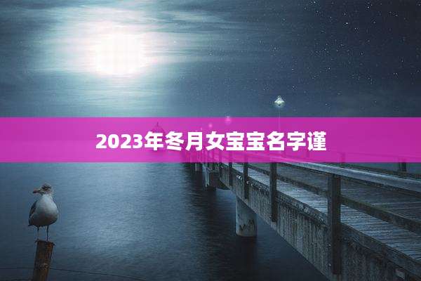 2023年冬月女宝宝名字谨