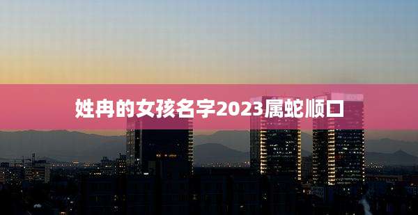 姓冉的女孩名字2023属蛇顺口