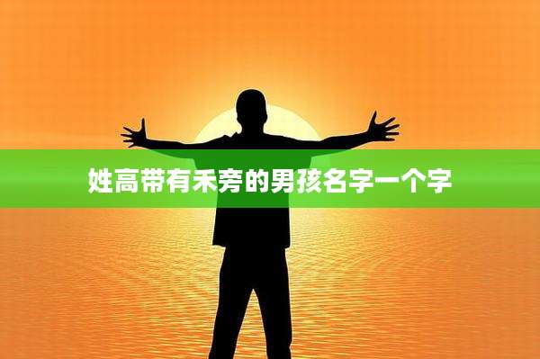 姓高带有禾旁的男孩名字一个字