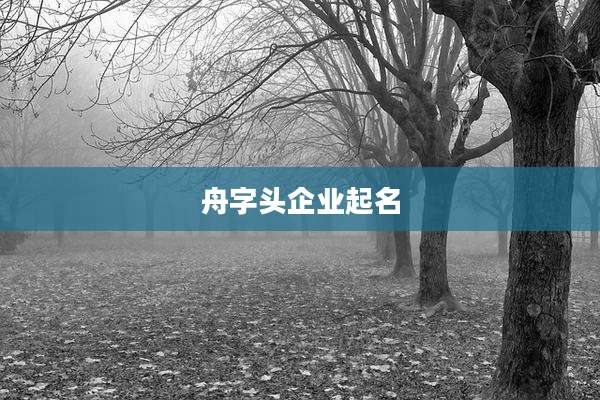 舟字头企业起名