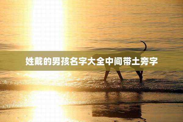姓戴的男孩名字大全中间带土旁字