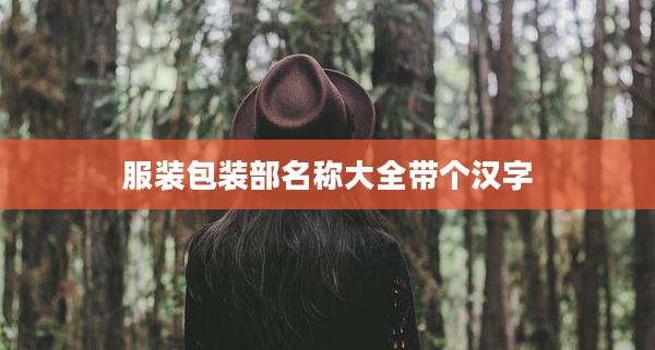服装包装部名称大全带个汉字