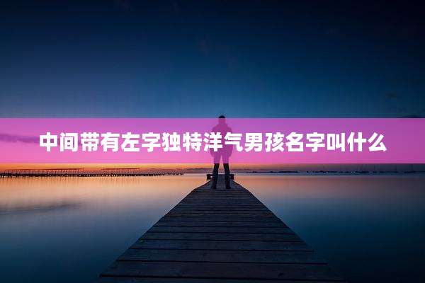 中间带有左字独特洋气男孩名字叫什么