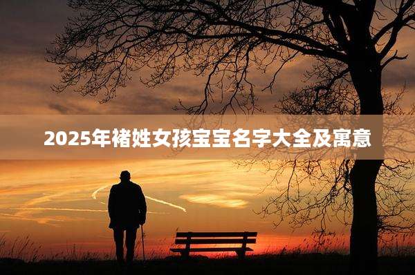 2025年褚姓女孩宝宝名字大全及寓意