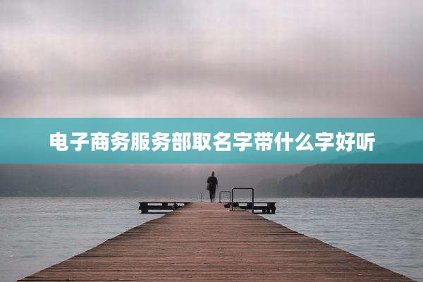 电子商务服务部取名字带什么字好听