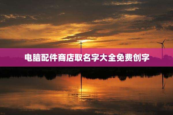 电脑配件商店取名字大全免费创字