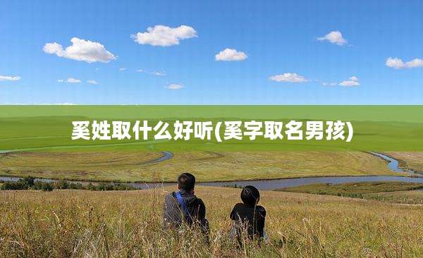 奚姓取什么好听(奚字取名男孩)